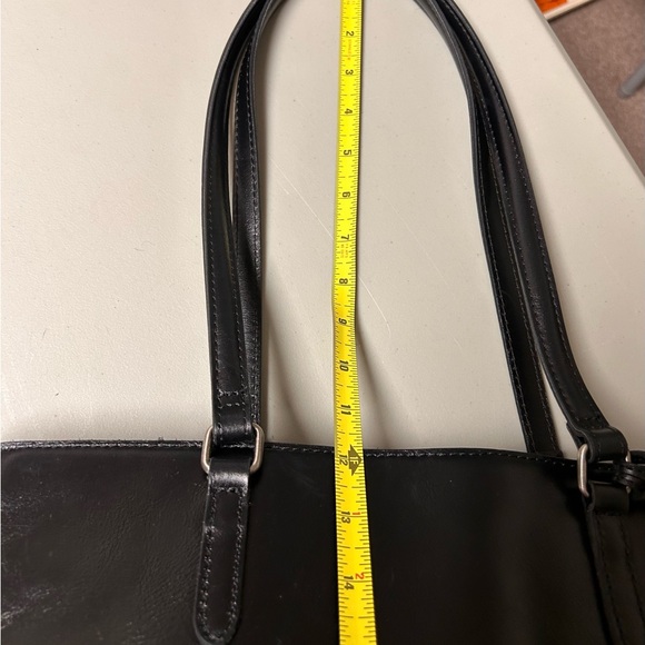 Patricia Nash Milana Black Leather Tote Shoulder Bag with Tassels - Picture 5 of 14